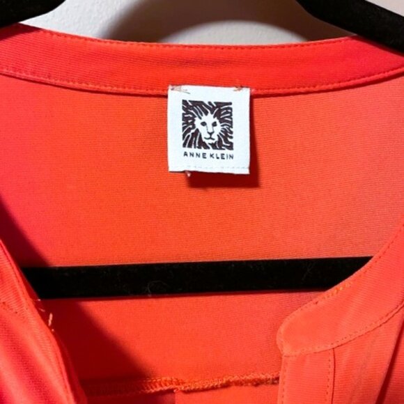 Sz XL Burnt Orange Anne Klein Short Sleeve Flowy Elegant Top Nearly New EUC - Picture 9 of 9